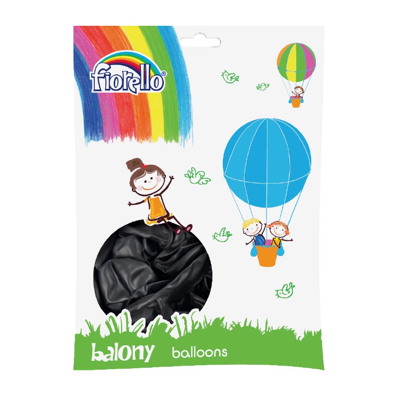 BALONY 12&8243 METAL CZARNY Fiorello