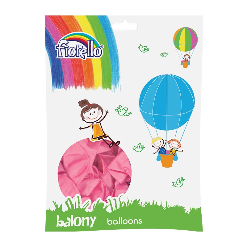 BALONY 12&8243 METAL RÓŻOWY Fiorello