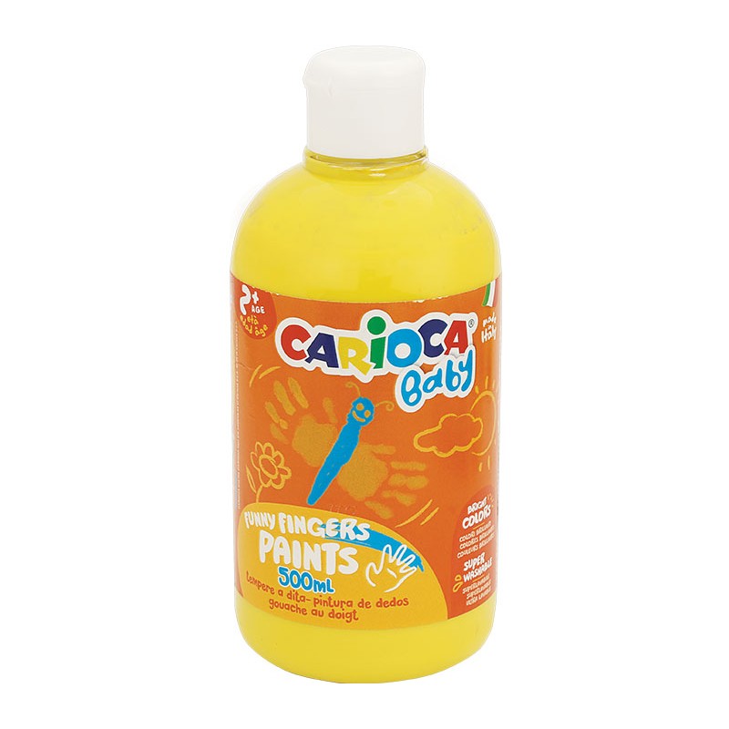 Farba Carioca  BABY do malowania palcami 500 ml Żółta KO034/03