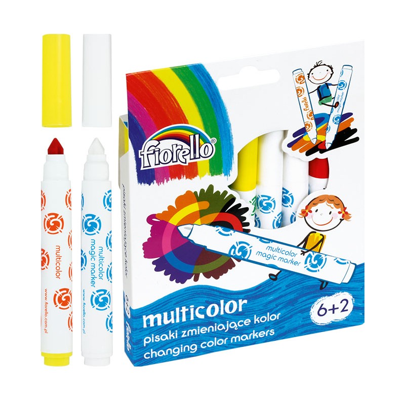 Pisaki MULTICOLOR zmieniające kolor Fiorello GR-F166 &8211 6 kol. +2