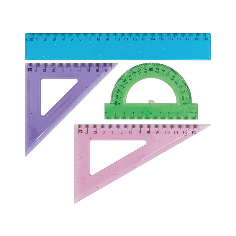 Zestaw geometryczny  brokatowy  GR-032