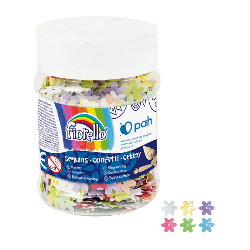 Cekiny confetti GR-C50-14 kwiatek Fiorello słoik 50g