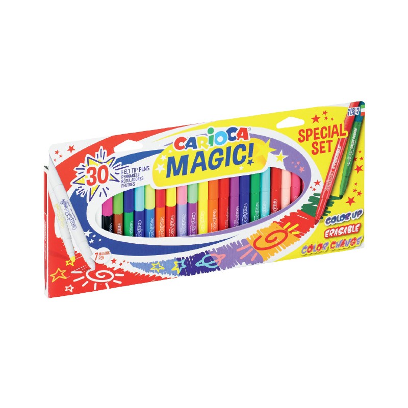 Pisaki CARIOCA Magic ColorUp 30 (43183)- zmieniające kolor, wymazywalne, fluo