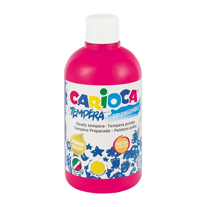 Farba Carioca tempera 500 ml (KO027/37) neon różowa