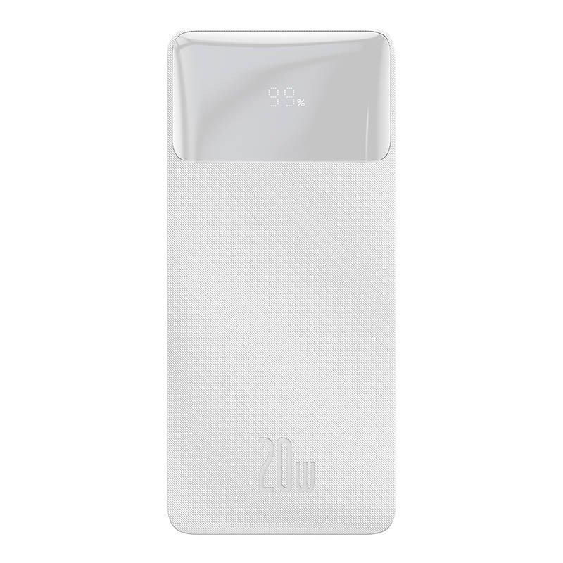 Powerbank Baseus Bipow 10000mAh, 2xUSB, USB-C, 20W (biały)