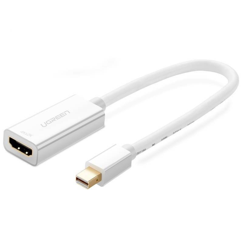 Adapter Mini DisplayPort do HDMI UGREEN MD112, 4K, 25cm (biały)