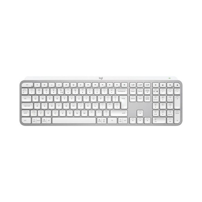 Klawiatura membranowa bezprzewodowa LOGITECH MX Keys S  920-011588 Jasnoszara Bluetooth oraz Radiowa