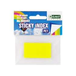 ZAKŁADKI INDEKSUJĄCE PET 43x25mm 50 szt a'1 ECO 15szt