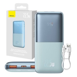 Powerbank Baseus Bipow Pro 10000mAh, 2xUSB, USB-C, 22.5W (niebieski)