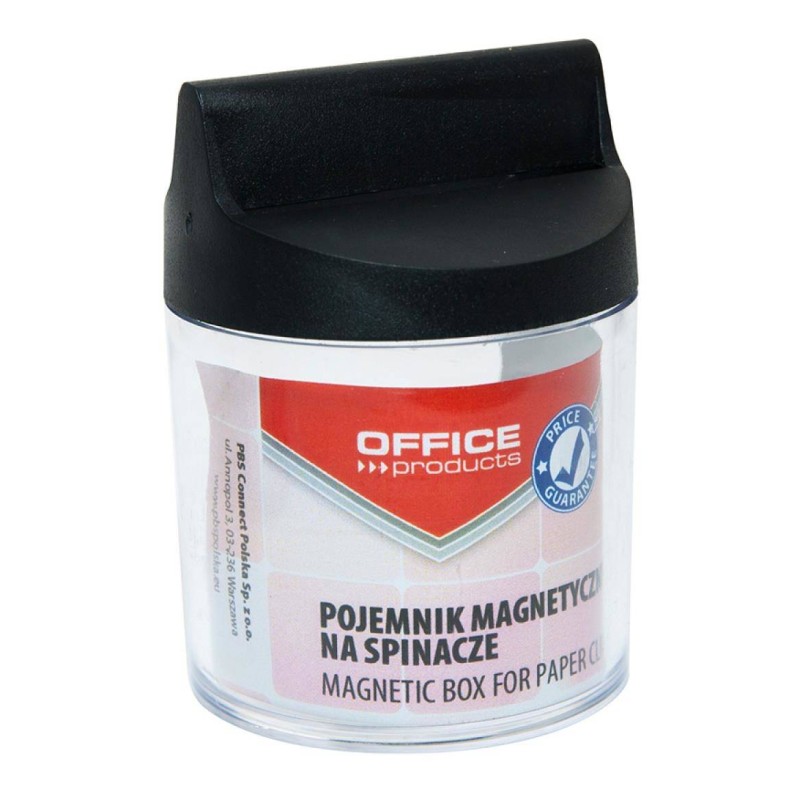 Pojemnik magnetyczny na spinacze okrągły OFFICE PRODUCTS plastikowy