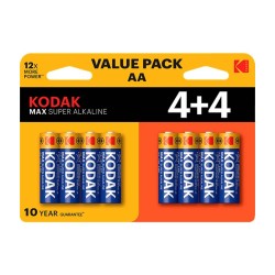 Bateria alkaliczna AA KODAK MAX alkaline 30419902 4+4szt