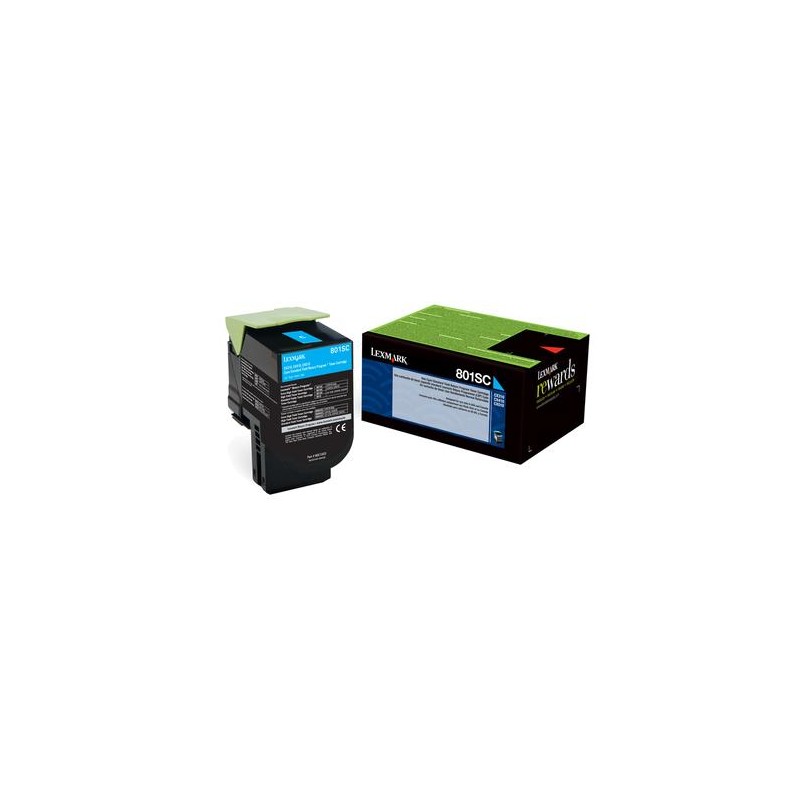 Toner oryginalny LEXMARK 80C2SC0 Cyan 2000 stron