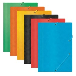 Teczka z gumką A4 OFFICE PRODUCTS żółta preszpan 390gsm