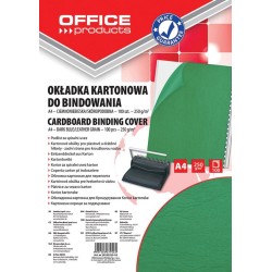 Karton do bindowania skóropodobny A4 OFFICE PRODUCTS DELTA zielony 100 szt