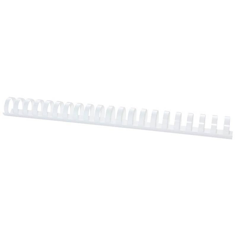 Grzbiet plastikowy 25mm (240 kartek) OFFICE PRODUCTS biały 50 szt.