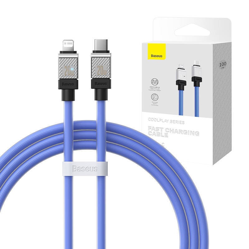 Kabel szybko ładujący Baseus USB-C do Lightning CoolPlay Series 20W 1m (fioletowy)