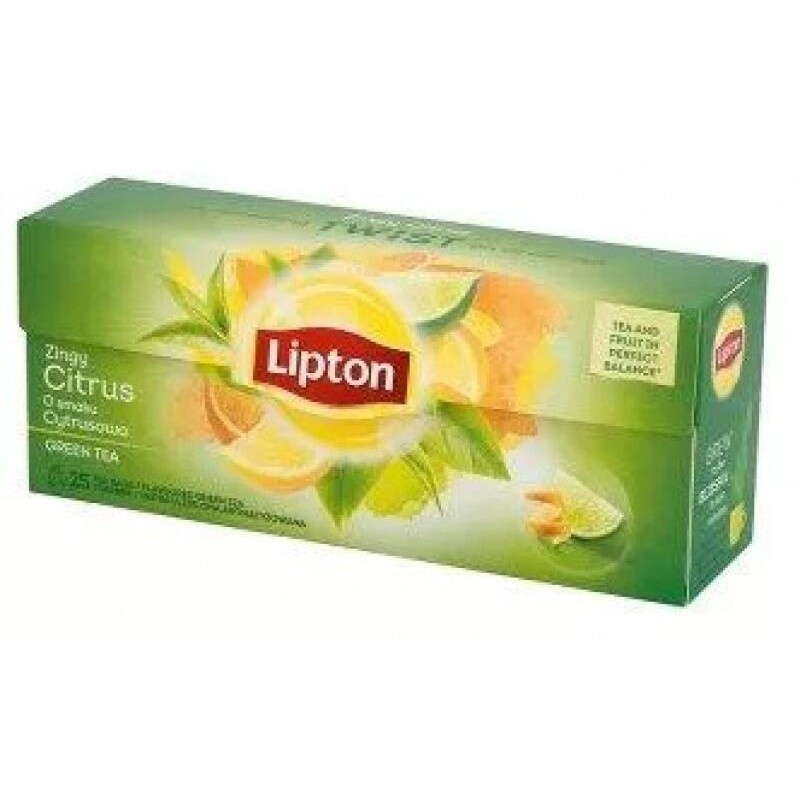 Herbata cytrynowa LIPTON Green Tea 25 torebek