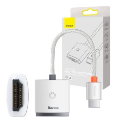 Adapter HDMI do VGA Baseus Lite Series z audio (biały)