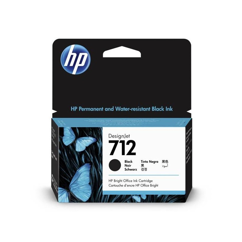 HP oryginalny ink / tusz 3ED70A, HP 712, black, 38ml, HP DesignJet Studio, T210, T230, T250, T630, T650 Po Terminie