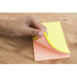 NOTES SAMOPRZYLEPNY D.RECT 98x150mm 100K NEON W LINIE