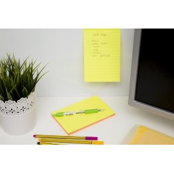 NOTES SAMOPRZYLEPNY D.RECT 98x150mm 100K NEON W LINIE