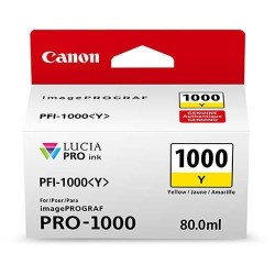 Tusz oryginalny CANON PFI1000Y 0549C001 Yellow  80 ml