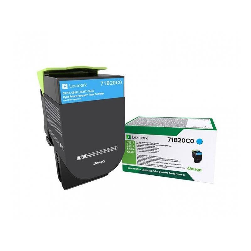 Toner oryginalny LEXMARK 71B20C0 Cyan 2300 stron