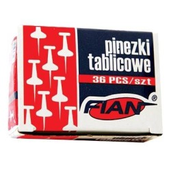 Pinezki tablicowe FIAN PP-36 kolorowe beczułki 36szt