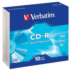 Płyta CD-R 700MB 52x VERBATIM DataLife 43415 Slim 10 szt.