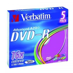 Płyta DVD-R 4,7GB 16x VERBATIM DataLife PLUS 43557 Slim 5 szt.