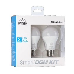 Żarówka LED 9 W biała DGM Smart LED Bulb SHK-WLB02 Gwint E27 2700 K 806 lm WiFi 2.4 2szt