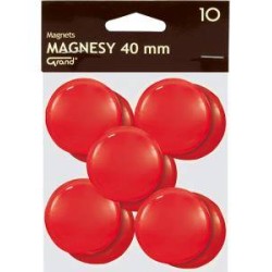 Magnesy 40mm Grand 130-1701 czerwone 10szt