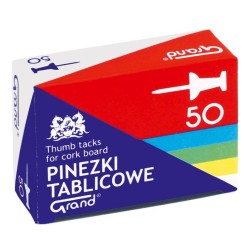 Pinezki tablicowe kolorowe Grand 110-1657 50szt