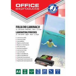 Folia do laminowania błyszcząca A3 OFFICE PRODUCTS 125mic 100 szt