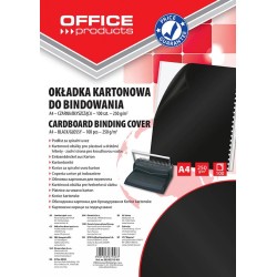 Karton do bindowania błyszczący A4 OFFICE PRODUCTS CHROMOLUX czarny 100 szt