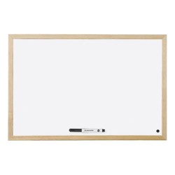 Tablica suchościeralna magnetyczna 60x90cm BI-OFFICE biała rama drewniana