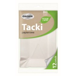 Tacka 13x20 cm GROSIK ZZA353900. biała  papierowa 12 szt