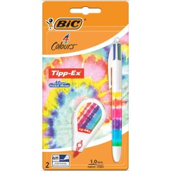 Zestaw Długopis 4 kol korektor w taśmie BIC 4 COLOURS DECORS 503822