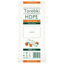 Torebki foliowe 10x4x27cm Sarants ZZA174800. HDPE 1000szt