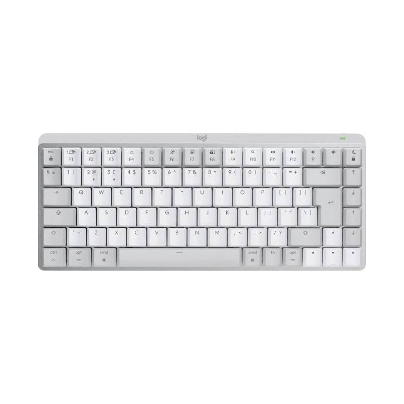 Klawiatura mechaniczna bezprzewodowa LOGITECH MX Mechanical Mini 920-010799 Jasnoszara Bluetooth oraz Radiowa