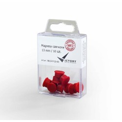 MAGNESY 13MM VICTORY OFFICE PRODUCTS 5013KM10-03 CZERWONE 10SZT