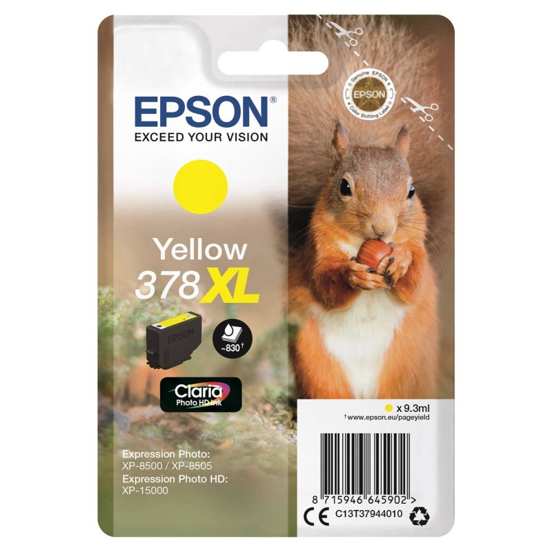 TUSZ ORYGINALNY EPSON T3794 C13T37944010 YELLOW  830 STRON