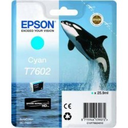 TUSZ ORYGINALNY EPSON T7602 C13T76024010 CYAN  25,9 ML