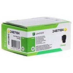 TONER ORYGINALNY LEXMARK 24B7184 YELLOW 6000 STRON