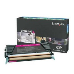 TONER ORYGINALNY LEXMARK C734A1MG MAGENTA 6000 STRON