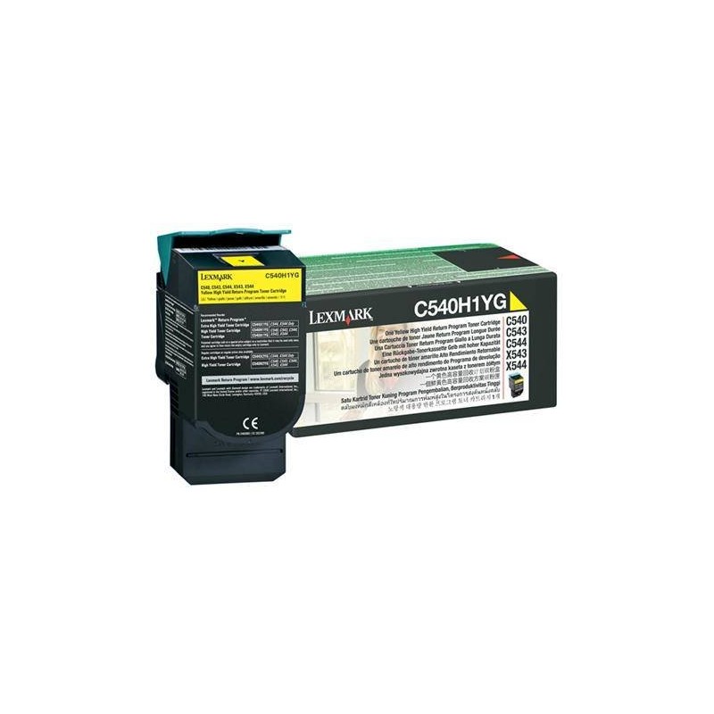 TONER ORYGINALNY LEXMARK C540H1YG YELLOW 2000 STRON