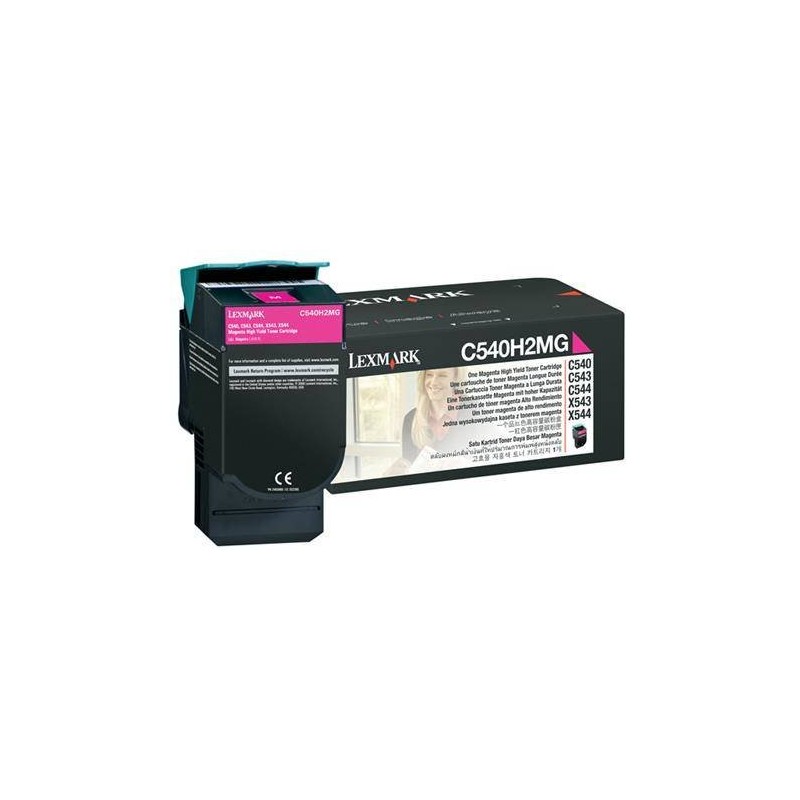 TONER ORYGINALNY LEXMARK C540H2MG MAGENTA 2000 STRON