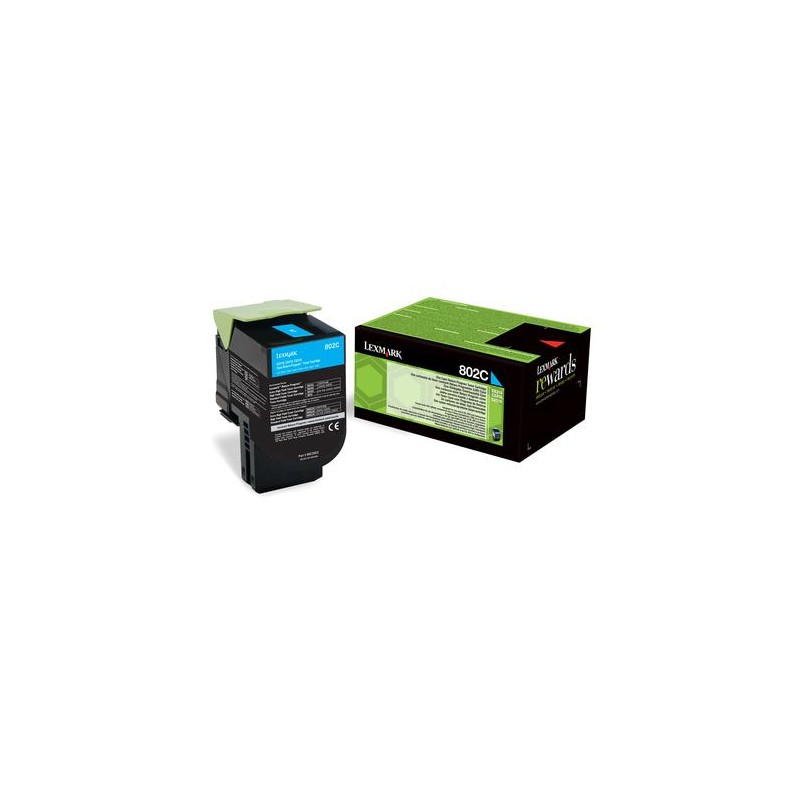 TONER ORYGINALNY LEXMARK 80C20C0 CYAN 1000 STRON