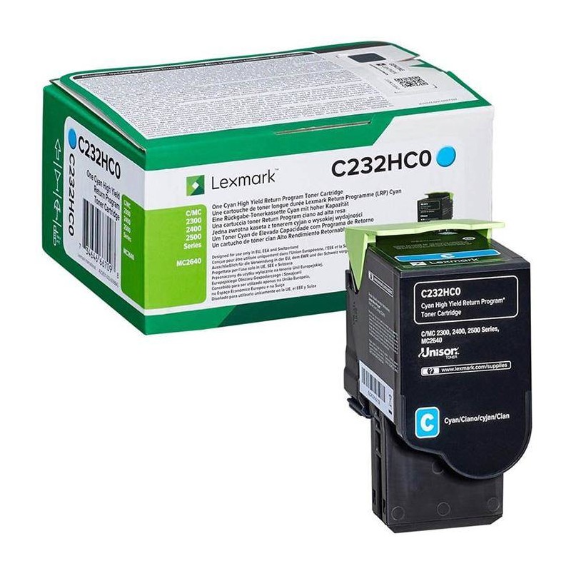 TONER ORYGINALNY LEXMARK C232HC0 CYAN 2300 STRON