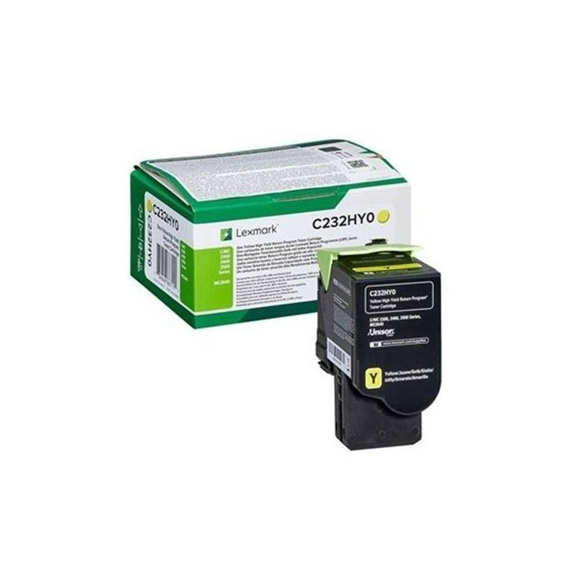 TONER ORYGINALNY LEXMARK C232HY0 YELLOW 2300 STRON